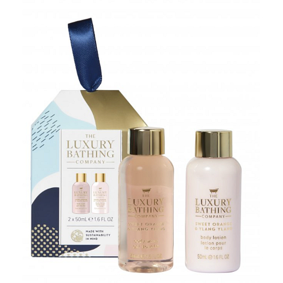 Grace Cole Orange & Ylang Ylang Duschgel 50 ml + Körperlotion 50 ml, Kosmetikset für Frauen