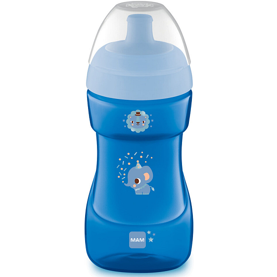 Mam Sports Cup auslaufsicherer Sportbecher 12+ Monate Blau 330 ml