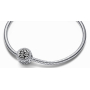 Charms Sterling Silber 925 Schwarzer Leopard Charm, Perle am Tierarmband