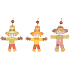 Vogelscheuchen für hängendes Holz 9 cm 3 Stück