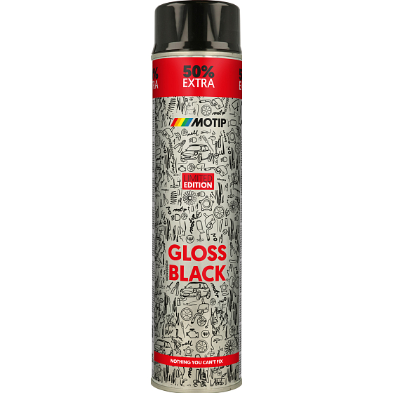 Motip Rallye universell Acryl-Lack, schwarz glänzend, 600 ml