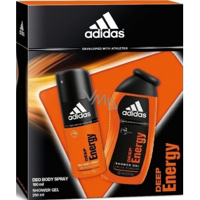 Adidas Deep Energy Deodorant Spray 150 ml + Duschgel 250 ml, Kosmetikset