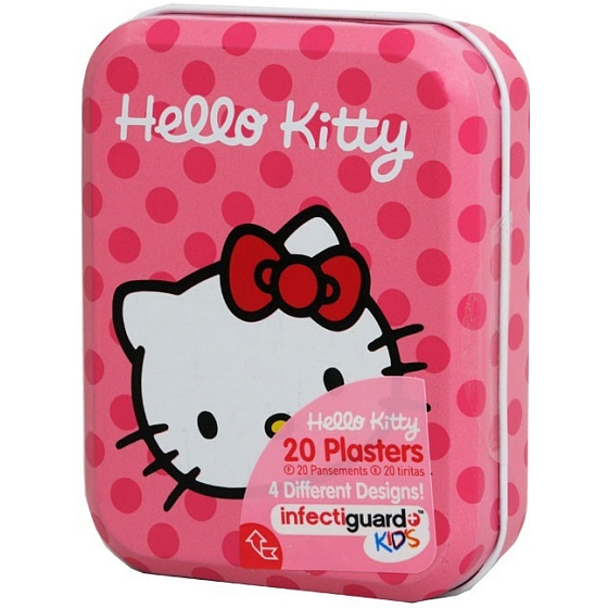 Hello Kitty Patches 20 Stück 4 Typen in einer Metallbox