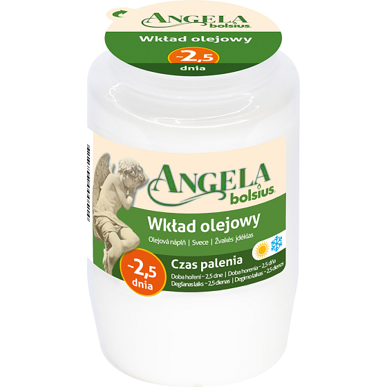 Bolsius Angela Ölverbundkerze 133 g, Brenndauer 60 Stunden 1 Stück