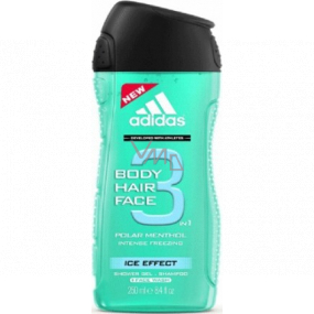 Adidas Ice Effect 3in1 Gesichtsduschgel für Körper, Haare und Gesicht für Männer 250 ml