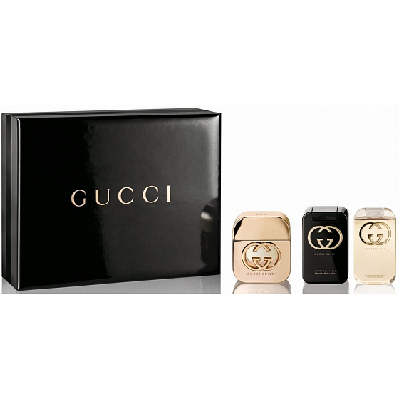 Gucci Guilty Eau de Toilette für Frauen 75 ml + Körperlotion 100 ml + Duschgel 100 ml, Geschenkset