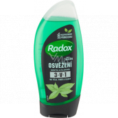 Radox Men Erfrischung Menthol und Teebaum 3in1 Duschgel für Körper, Gesicht und Shampoo für Männer 250 ml