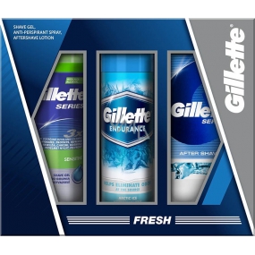 Gillette Series Arctic Ice Aftershave 100 ml + Arctic Ice Antitranspirant Spray 150 ml + Series Sensitive Rasiergel 200 ml, Kosmetikset für Männer