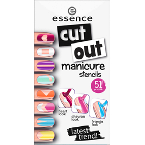 Essence Nail Art Design Schablonen Nagelschablonen 01 wagen es, 51 Stück nackt zu sein
