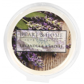 Heart & Home Lavendel und Salbei Soja natürliches Duftwachs 27 g