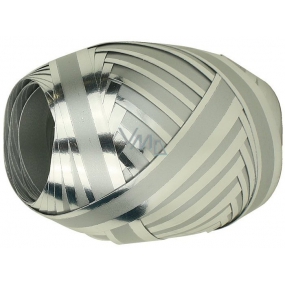 Nekupto Ball Luxus Silber mit glänzendem Band 1 cm x 10 m