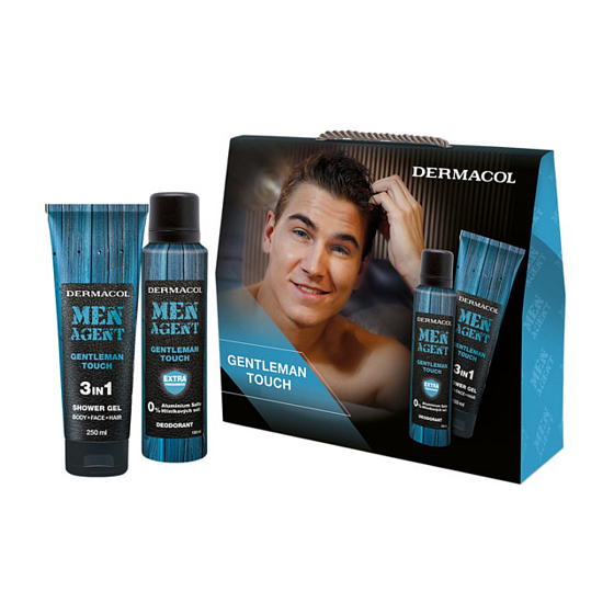 Dermacol Men Agent Gentleman Touch Duschgel 250 ml + Deodorant Spray 150 ml, Kosmetikset