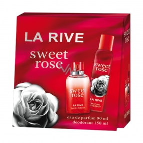 La Rive Sweet Rose parfümiertes Wasser für Frauen 90 ml + Deodorant Spray 150 ml, Geschenkset