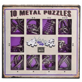 Albi Set mit 10 Metallpuzzles lila, ab 7 Jahren