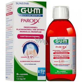 Gum Paroex Mundwasser, spülen CHX 0,12% professionelles Produkt zum Entfernen von Plaque aus Zahnfleisch, das von Entzündungen oder Parodontitis betroffen ist, 300 ml