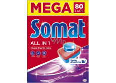 Somat All In 1 8 Actions Geschirrspülertabletten mit Zitronensäurestärke für sauberes und strahlendes Geschirr 80 Stück