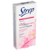 Opilca Strep Crystal Wachsstreifen für Gesicht und Bikinizone 20 Stück + Wachstuch 4 Stück