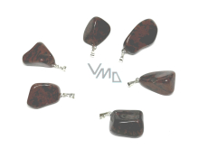 Obsidian Moka Troml Anhänger Naturstein, 2,2-3 cm, 1 Stück, Stein des Anstoßes
