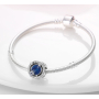 Sterling Silber 925 Reise der Galaxien Universum, Perle auf Armband Symbol