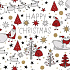 Präsenta Geschenkpapier 70 x 200 cm Weihnachten weiß - Rentiere, Elfen, Bäume