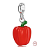 Charm Sterling Silber 925 Paprika rot, Anhänger Lebensmittelarmband