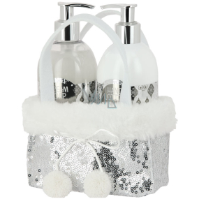 Vivian Gray Christmas Silver Flüssigseife 500 ml + Handlotion 500 ml + Täschchen, Kosmetikset für Frauen