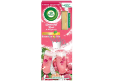 Air Wick Essential Oils Sparkling Rose & Raspberry - Růžový sekt a maliny vonné tyčinky osvěžovač vzduchu 30 ml