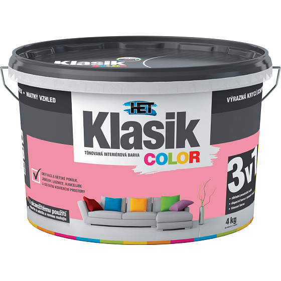 Het Klasik Color Malerfarbe, 0837 rosa, 4 kg