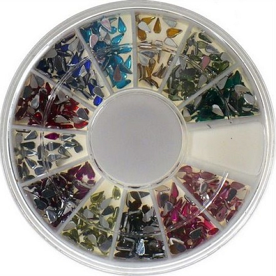 Professionelle Nageldekorationen Strass Farbtropfen 12 Farben, BH 118 ca. 1200 Stück