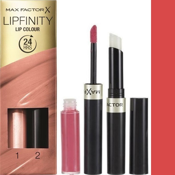 Max Factor Lipfinity Lip Color Lippenstift & Glanz 142 Immer strahlender 2,3 ml und 1,9 g