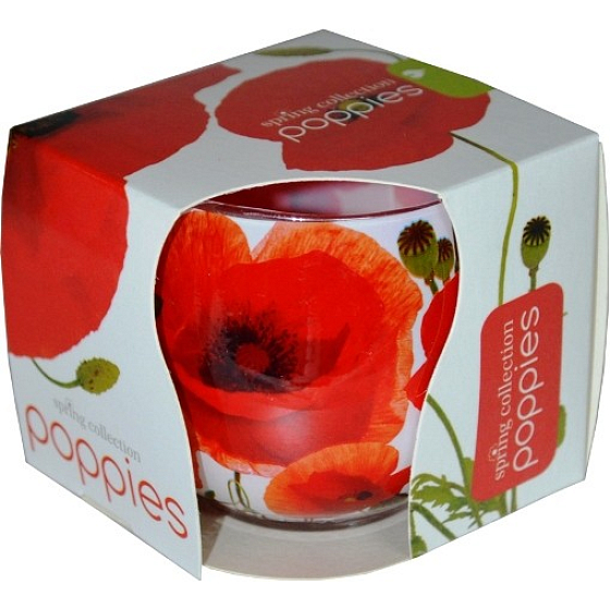 Essenzen des Lebens Frühling Mohn aromatische Kerze in Glas 100 g