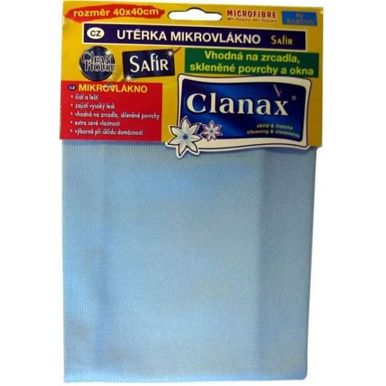 Clanax Safir Mikrofasertuch 40 x 40 cm 1 Stück