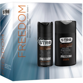 Str8 Freedom Deodorant Spray für Männer 150 ml + Duschgel 250 ml, Geschenkset