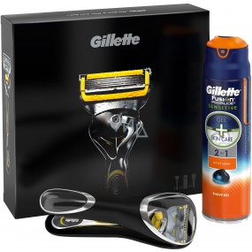 Gillette Fusion Proshield Rasierer + Ersatzkopf 1 Stück + 170 ml Rasiergel + Reiseetui, Kosmetikset, für Männer
