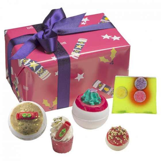 Bomb Cosmetics Ich freue mich auf Geschenkballistik 2x160 g + Block 50 g + Ball 30 g + Seife 100 g, Kosmetikset
