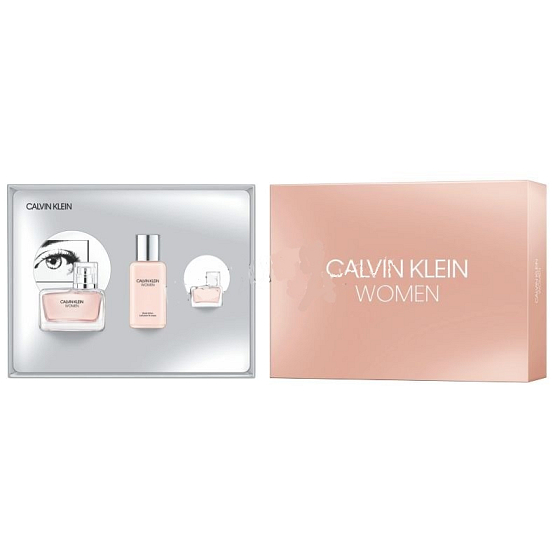 Calvin Klein Frauen parfümiertes Wasser für Frauen 50 ml + parfümiertes Wasser 5 ml + Körperlotion 100 ml, Geschenkset