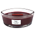 WoodWick Black Cherry - Schwarzkirsch-Duftkerze mit breitem Holzdocht und Glasschiffdeckel 453 g