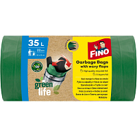 Fino Green Life recyklované PE pytle na odpad, 25 µ, 50 × 55 cm, 35 l, 22 ks