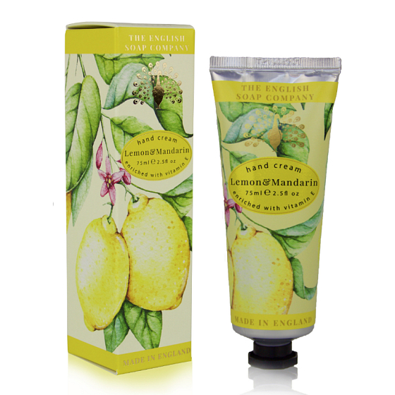 English Soap Lemon & Mandarin Luxus-Handcreme mit Vitamin E und Bienenwachs 75 ml