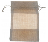 Tasche mit Blick auf Jutebraunimitat 18,5 x 13,5 cm 669