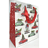 Degen Geschenk Papiertüte 26,5 x 32,5 x 12,7 cm Weihnachtsautos mit Bäumen 002 LUX groß