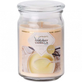 Emocio Creamy Vanilla - Cremige Vanille-Duftkerze Glas mit Glasdeckel 453 g 93 x 142 mm