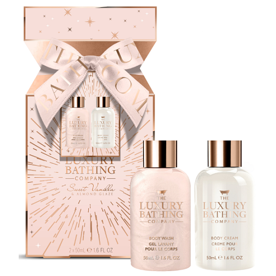 Grace Cole Sweet Vanilla & Almond Glaze Körpercreme 50 ml + Reinigungsgel 50 ml, Kosmetikset für Damen