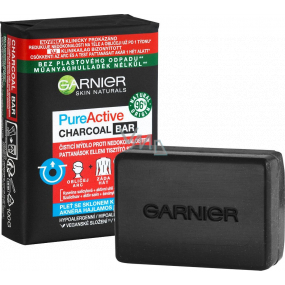 Garnier Skin Naturals Pure Active Charcoal Bar Solid Cleansing Facial Soap 100 g