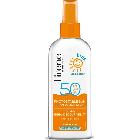 Lirene SC SPF50 Spray Sunscreen Body Lotion mit Vanille-Duft für Kinder 150 ml