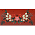 Albi Geschenkkarton Weihnachten Blumen auf rot 22,3 x 11 x 2 cm
