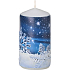 Emocio Flake Kerze blau Zylinder 60 x 110 mm