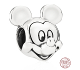 Charme Sterling Silber 925 Disney Mickey Mouse Porträt, Perle am Armband