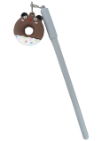 Albi Liner, Stift mit blauer Mine, Donut Bär grau 17 cm