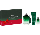 Coach Green New York Eau de Toilette 100 ml + Eau de Toilette 15 ml + Duschgel 100 ml, Geschenkset für Männer